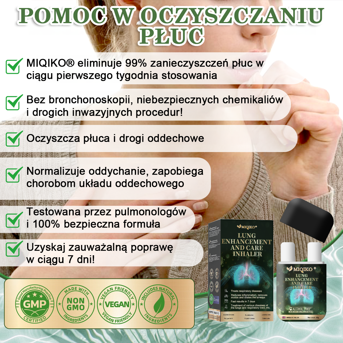 【Официална марка】👨⚕️MIQIKO® инхалатор за подобряване на белодробното здраве【🌿Препоръчва се от пулмолози🌈】