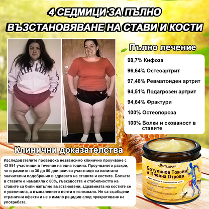 ✅TLOPA® Ботулинов токсин и пчелна отрова Обезболяващ крем за заздравяване на кости 🐝