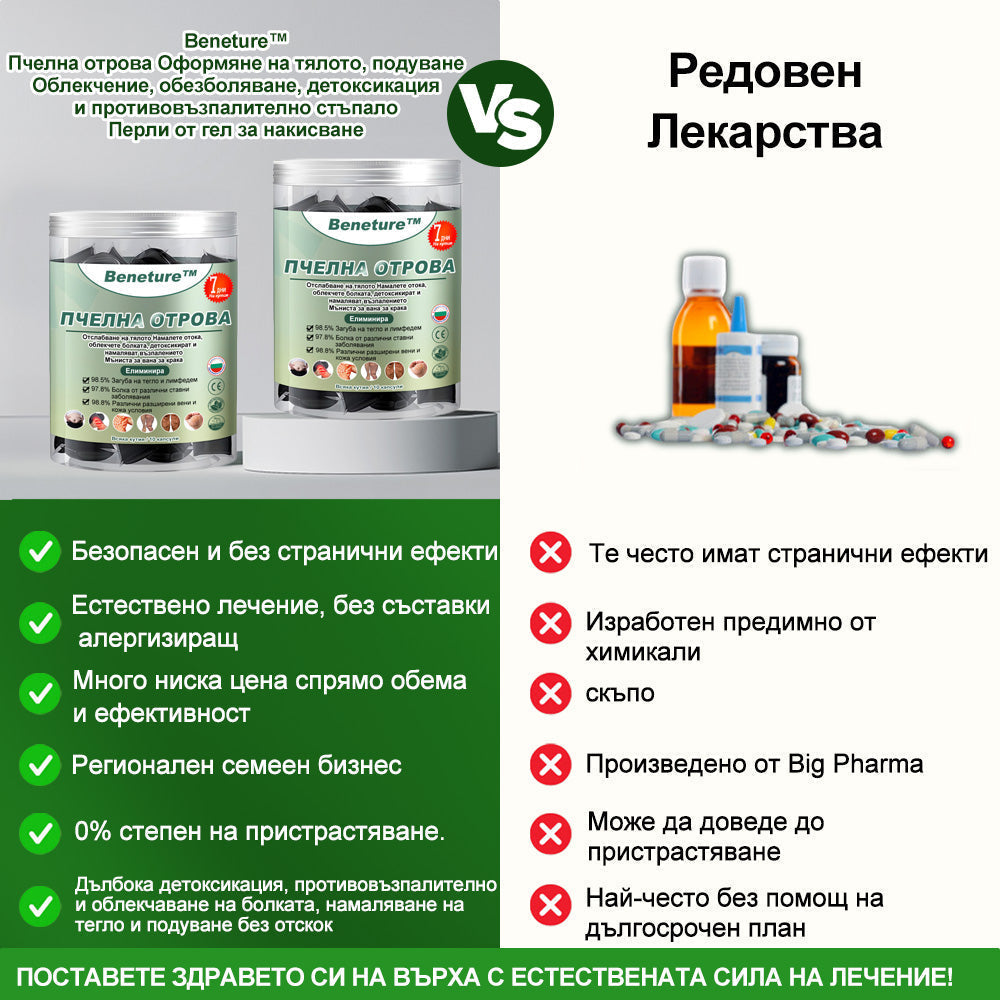 𝐁𝐞𝐧𝐞𝐭𝐮𝐫𝐞™ пчелна отрова за отслабване лимфен детоксикиращ крак топки 🫚-- Препоръчано от клиника Мейо