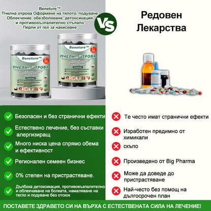 𝐁𝐞𝐧𝐞𝐭𝐮𝐫𝐞™ пчелна отрова за отслабване лимфен детоксикиращ крак топки 🫚-- Препоръчано от клиника Мейо
